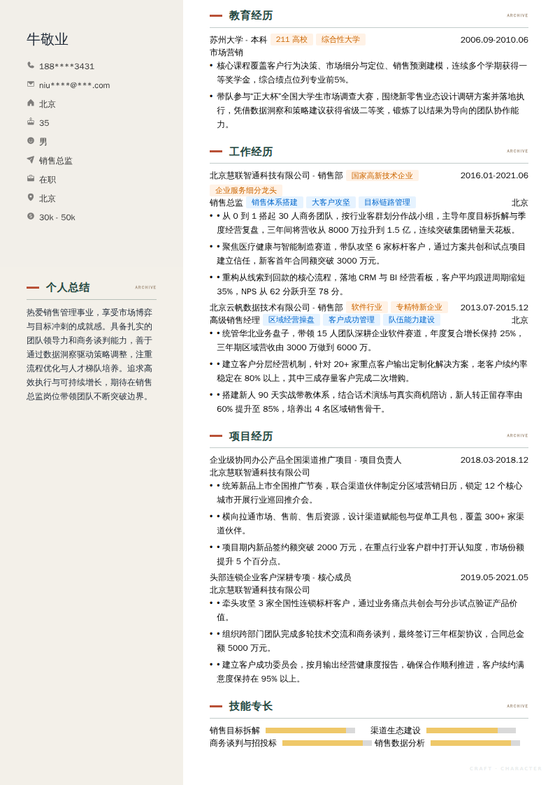 销售总监简历模板